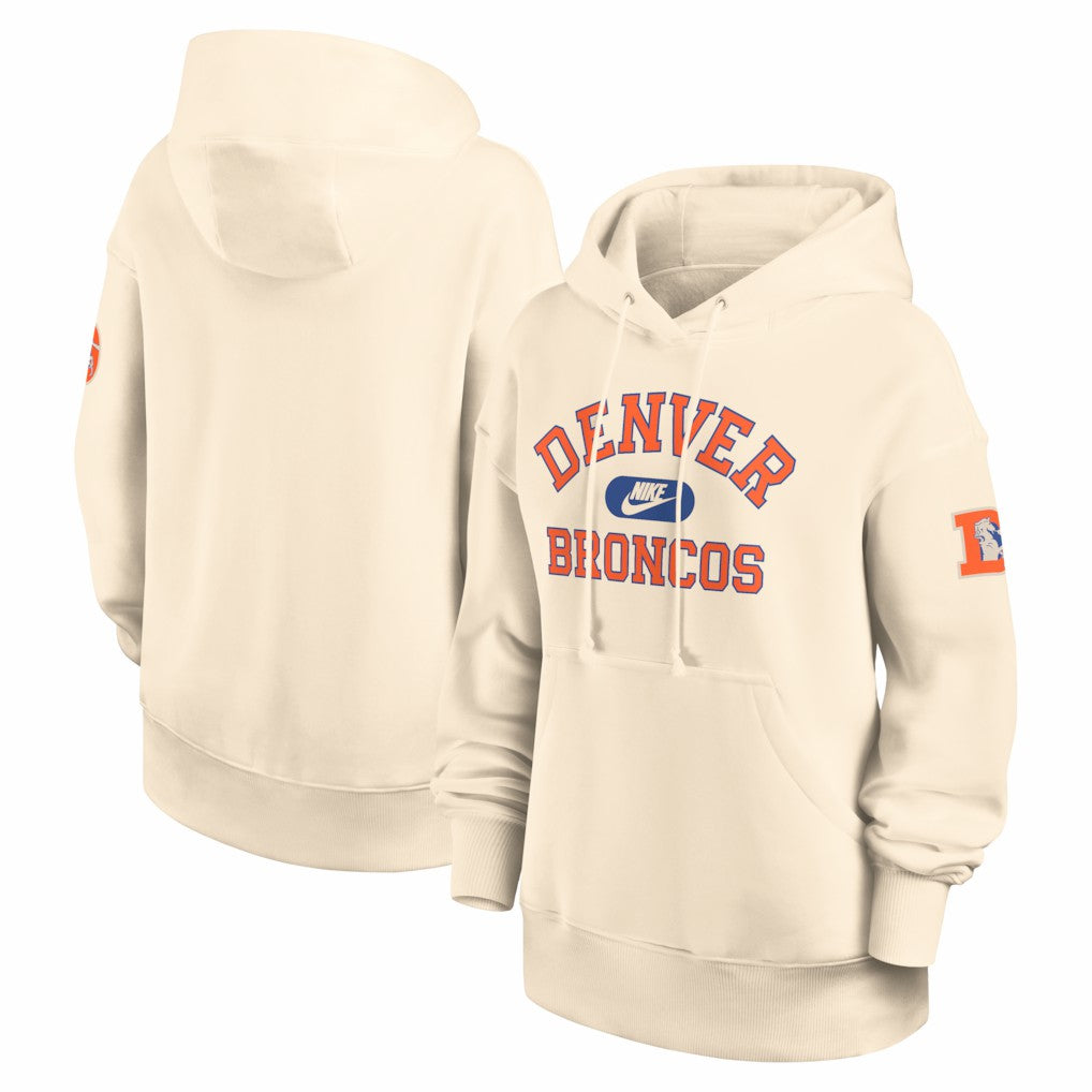 Denver Broncos Women's Oversized Legacy Phoenix Hoodie Natural