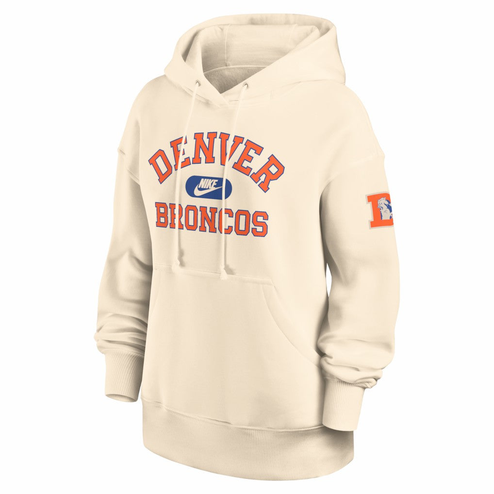 Denver Broncos Women's Oversized Legacy Phoenix Hoodie Natural