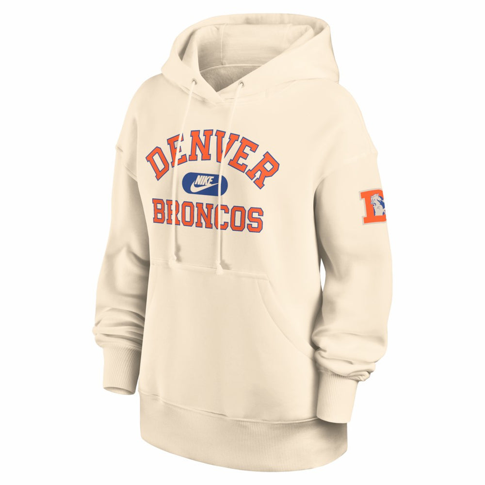 Denver Broncos Women's Oversized Legacy Phoenix Hoodie Natural