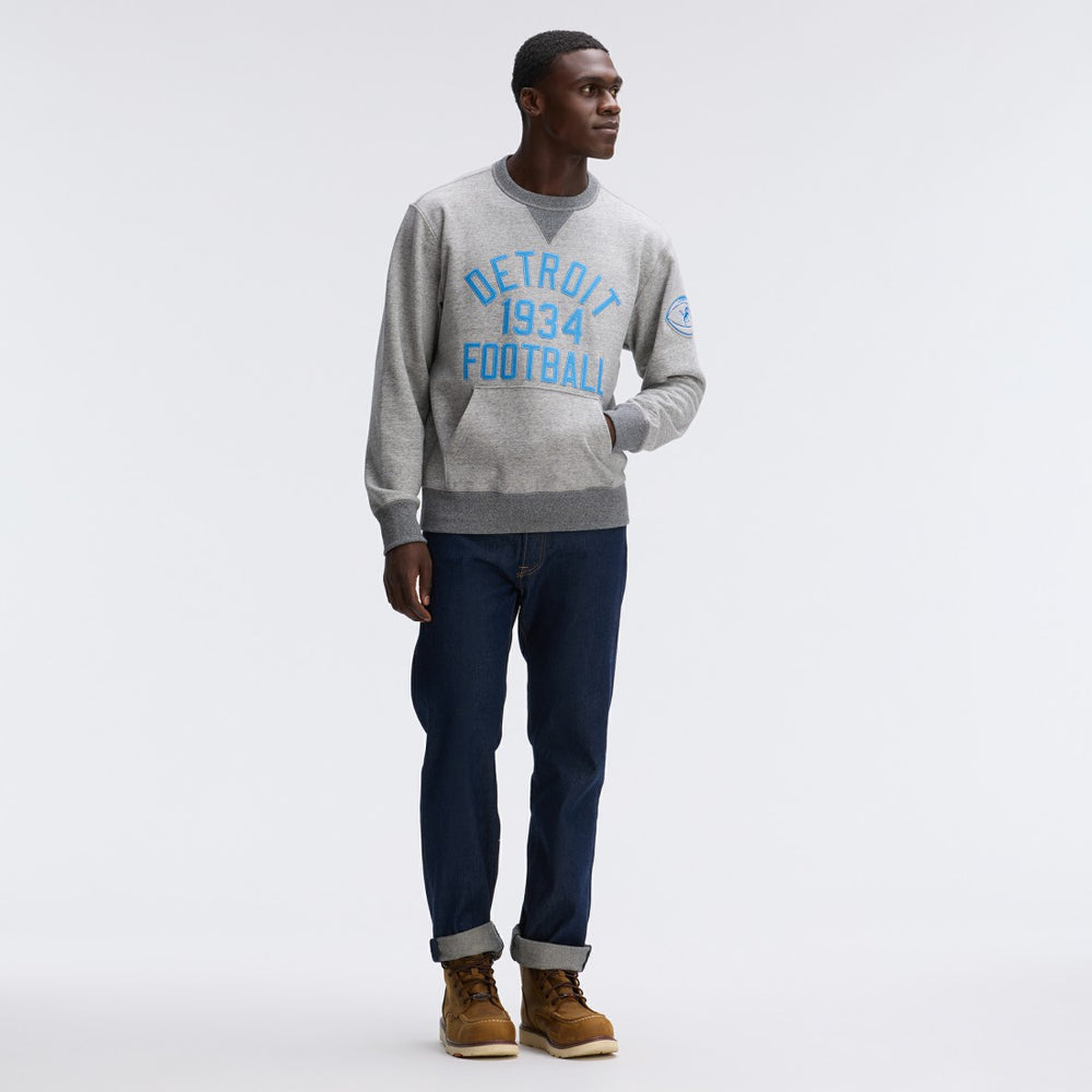 Detroit Lions IconicFleece Pocket Sweatshirt Heather Gray