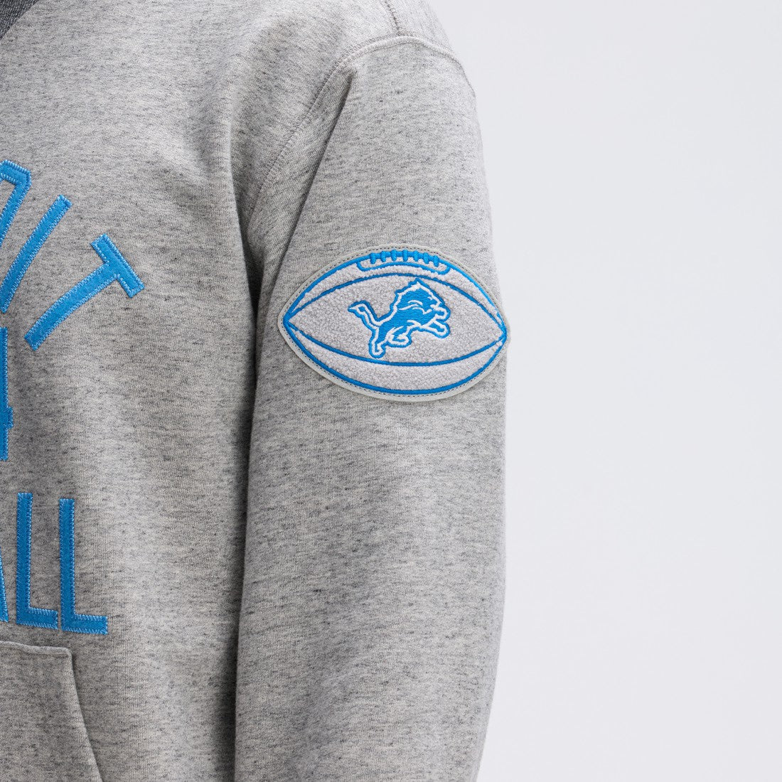 Detroit Lions IconicFleece Pocket Sweatshirt Heather Gray