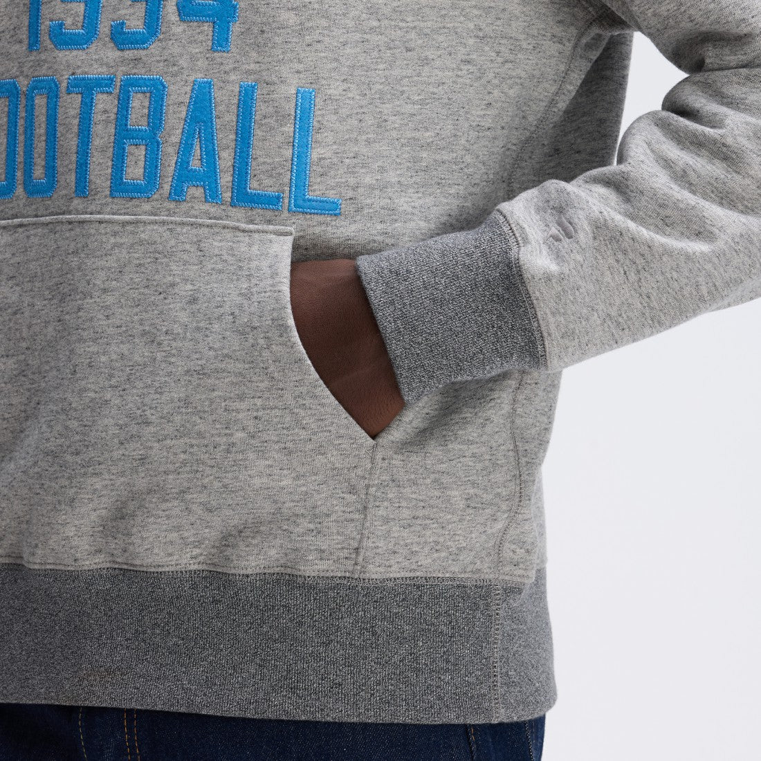 Detroit Lions IconicFleece Pocket Sweatshirt Heather Gray