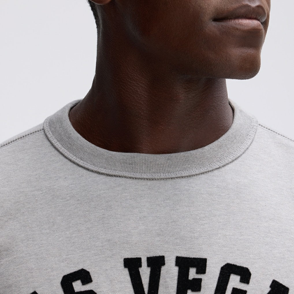 Las Vegas Raiders IconicFleece Short Sleeve Sweatshirt Heather Gray
