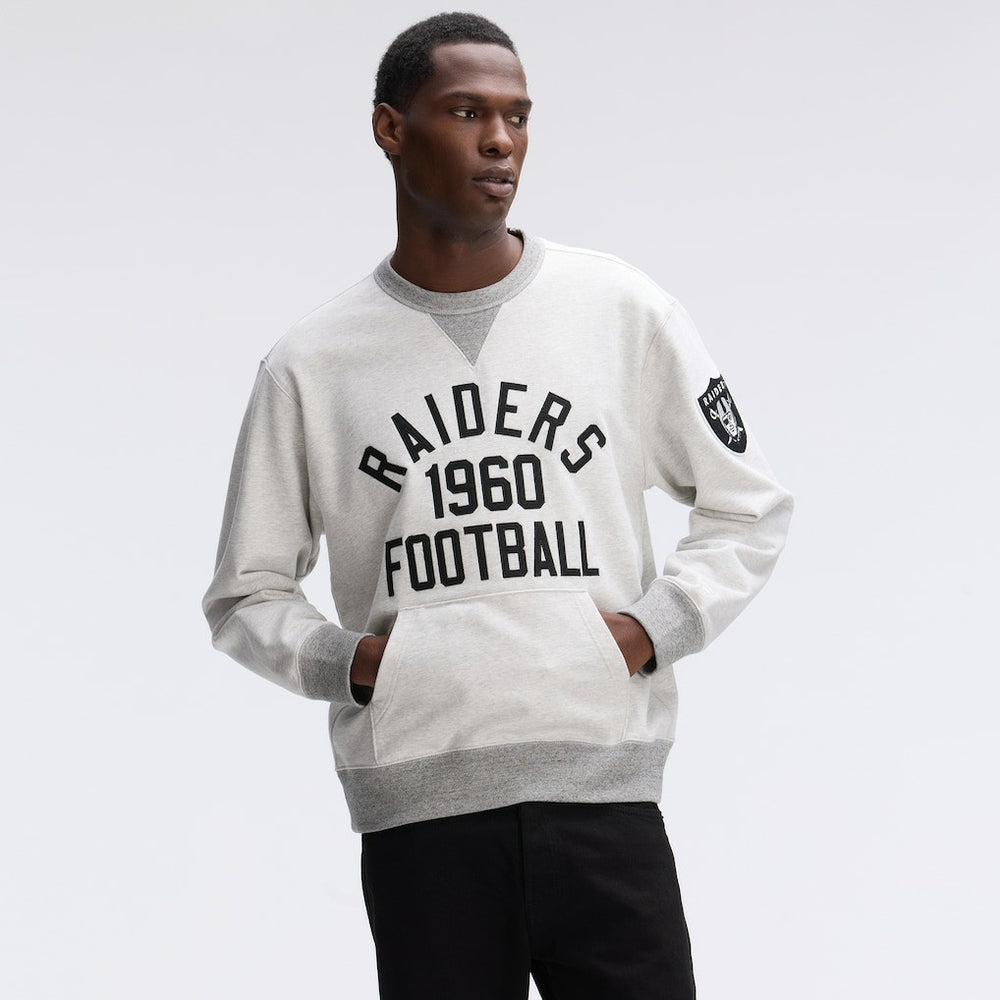 Las Vegas Raiders IconicFleece Pocket Sweatshirt Heather Gray