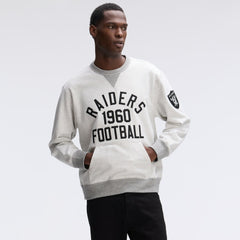 Las Vegas Raiders IconicFleece Pocket Sweatshirt Heather Gray