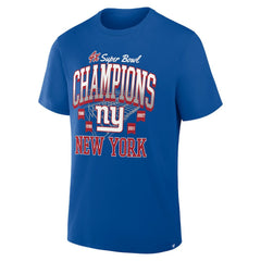 New York Giants 4x Super Bowl Champions T-Shirt Royal