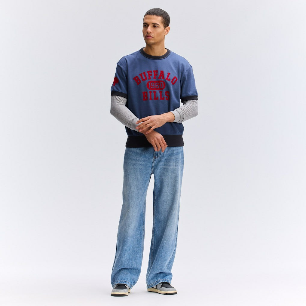 Buffalo Bills IconicFleece Short Sleeve Sweatshirt Royal
