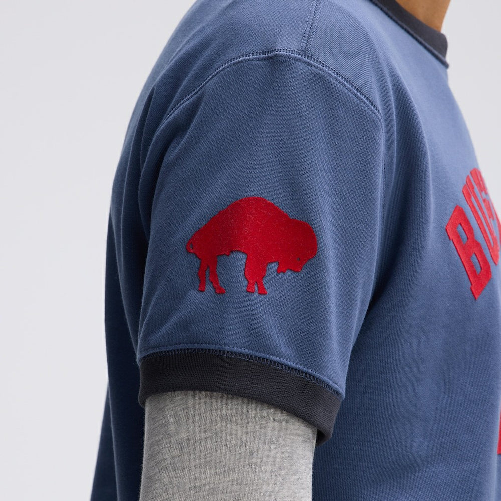 Buffalo Bills IconicFleece Short Sleeve Sweatshirt Royal
