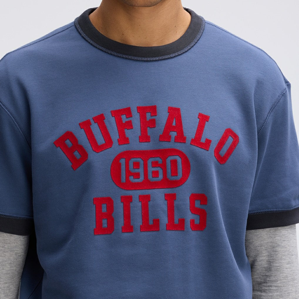 Buffalo Bills IconicFleece Short Sleeve Sweatshirt Royal
