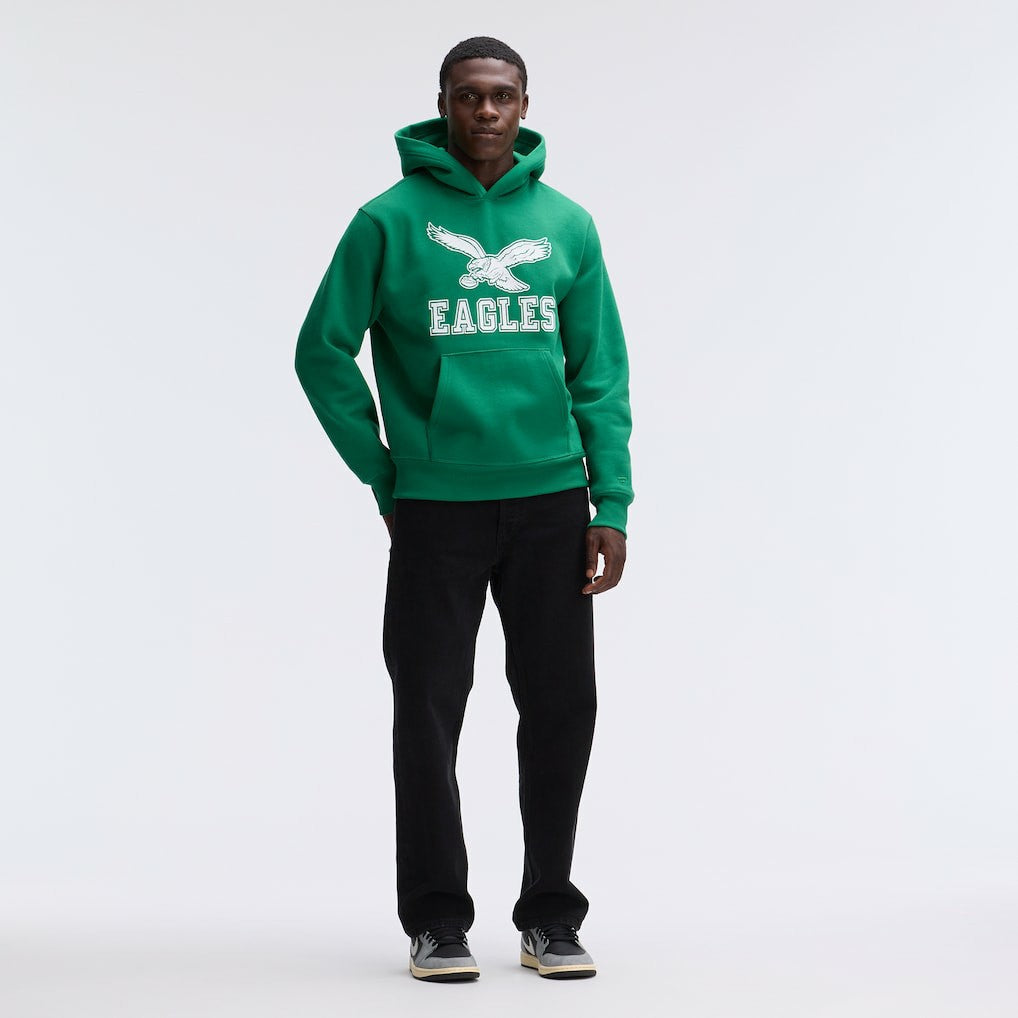 Philadelphia Eagles IconicFleece Flocked Hoodie Kelly Green