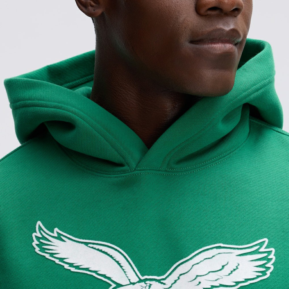 Philadelphia Eagles IconicFleece Flocked Hoodie Kelly Green