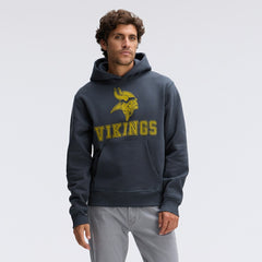 Minnesota Vikings IconicFleece Flocked Hoodie Charcoal