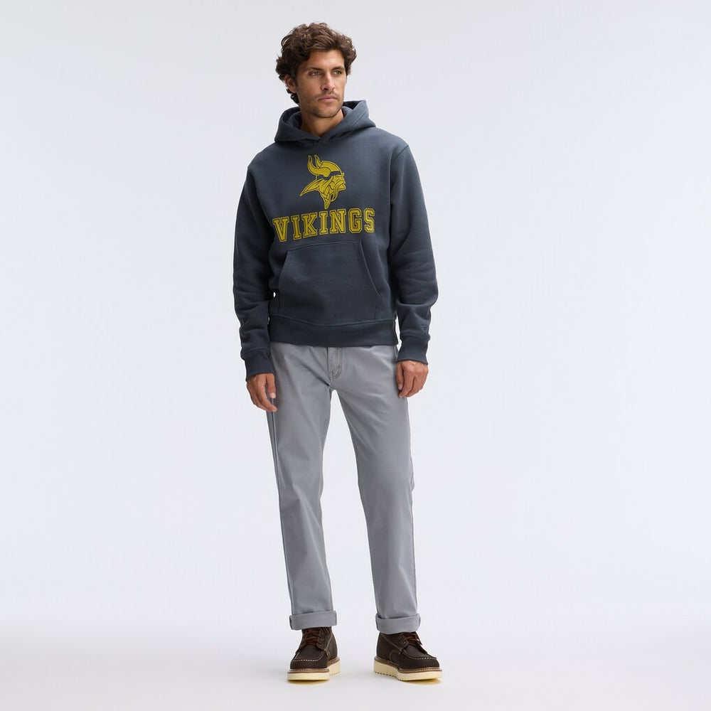 Minnesota Vikings IconicFleece Flocked Hoodie Charcoal
