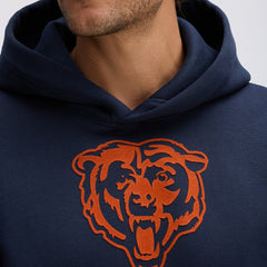 Chicago Bears IconicFleece Flocked Hoodie Navy