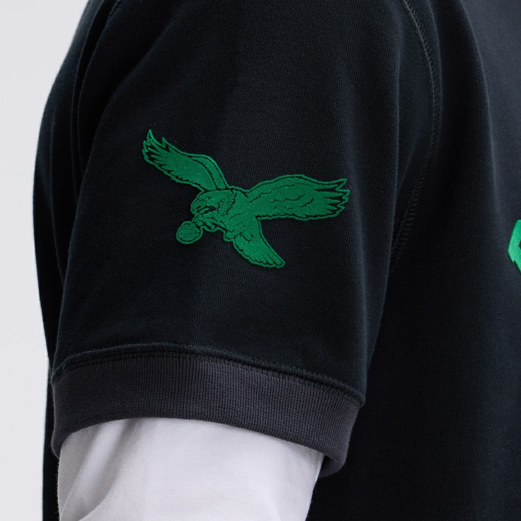 Philadelphia Eagles IconicFleece Short Sleeve Sweatshirt Black