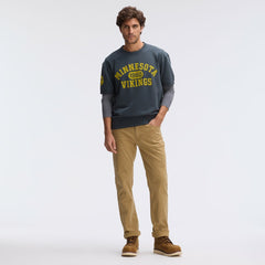 Minnesota Vikings IconicFleece Short Sleeve Sweatshirt Charcoal