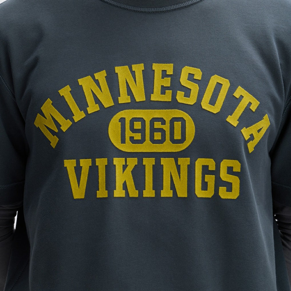 Minnesota Vikings IconicFleece Short Sleeve Sweatshirt Charcoal