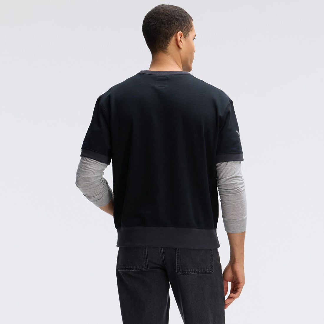 Detroit Lions IconicFleece Short Sleeve Sweatshirt Black