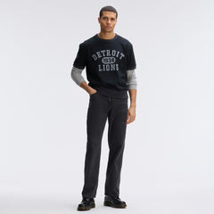 Detroit Lions IconicFleece Short Sleeve Sweatshirt Black