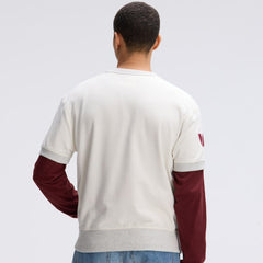Washington Commanders IconicFleece Short Sleeve Sweatshirt Oatmeal