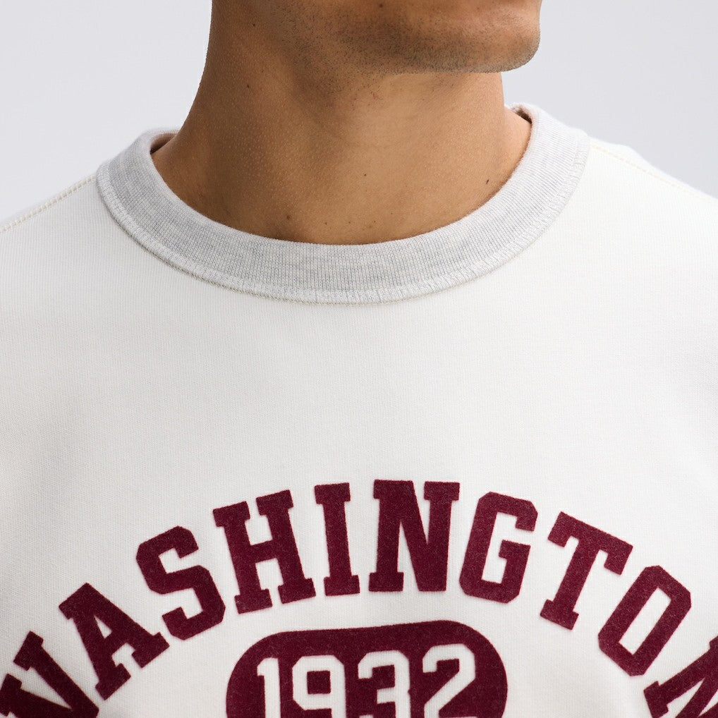 Washington Commanders IconicFleece Short Sleeve Sweatshirt Oatmeal