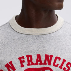 San Francisco 49ers IconicFleece Short Sleeve Sweatshirt Heather Gray