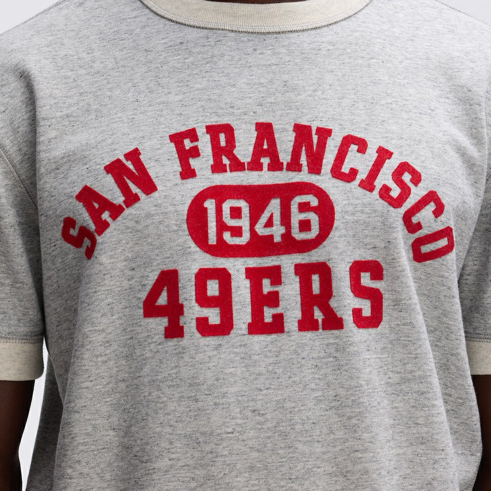 San Francisco 49ers IconicFleece Short Sleeve Sweatshirt Heather Gray
