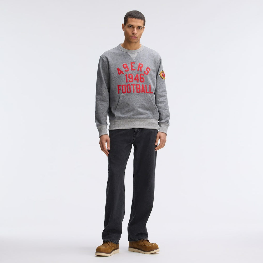 San Francisco 49ers IconicFleece Pocket Sweatshirt Athletic Heather Gray
