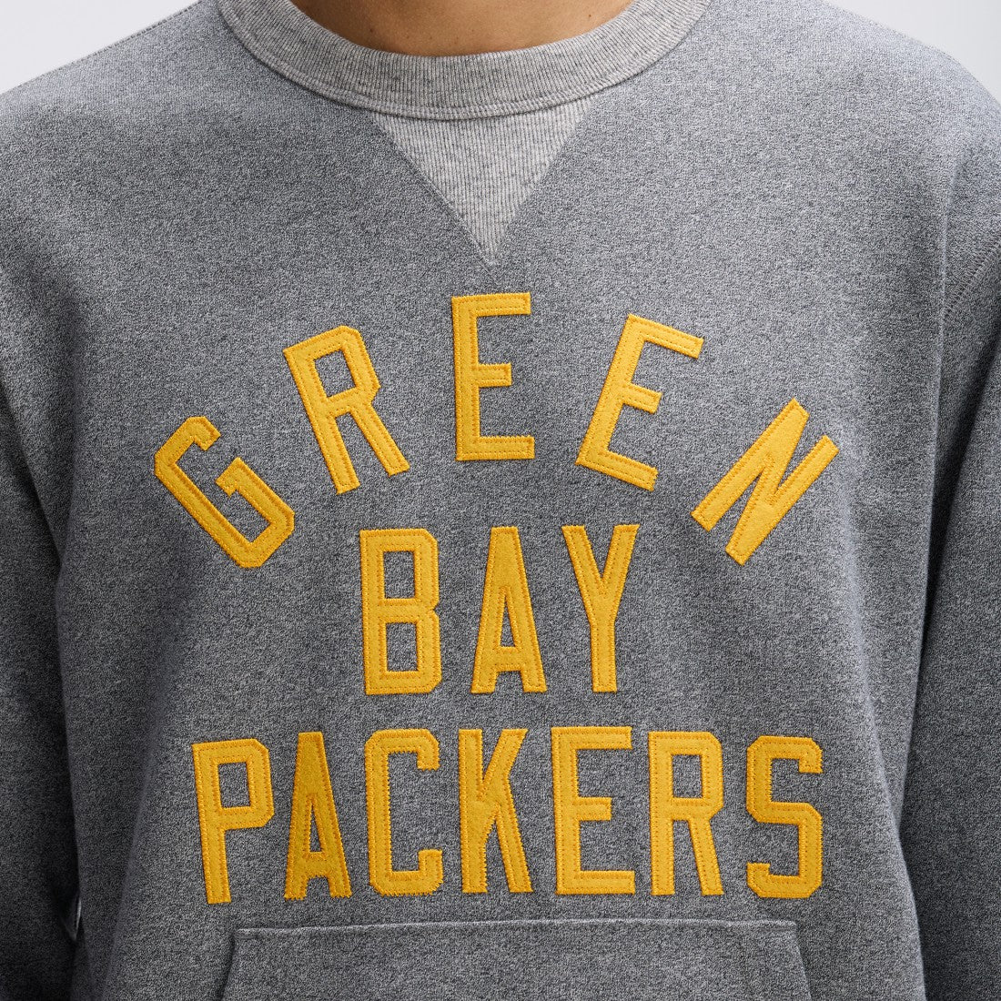 Green Bay Packers IconicFleece Pocket Sweatshirt Athletic Heather Gray