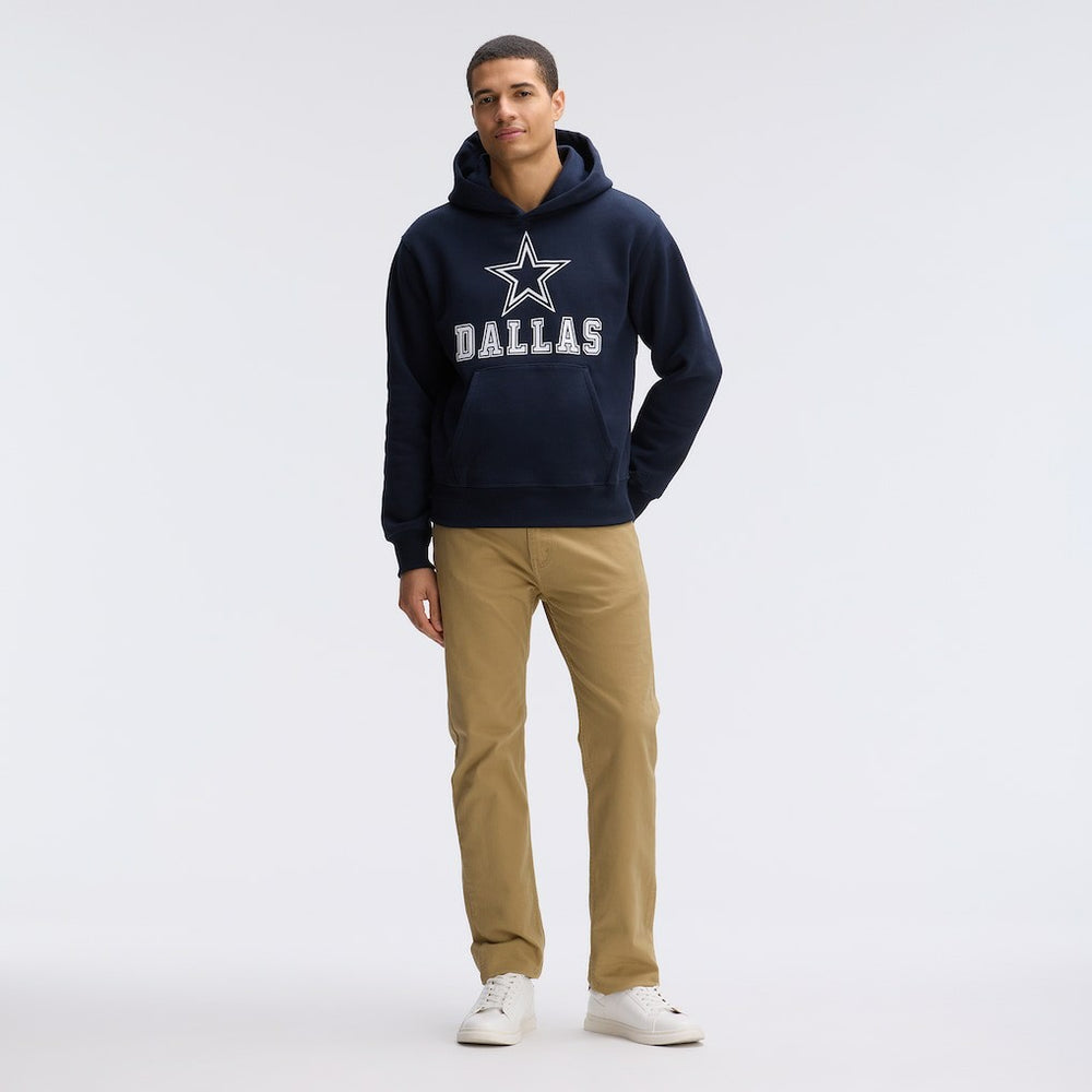 Dallas Cowboys IconicFleece Flocked Hoodie Navy