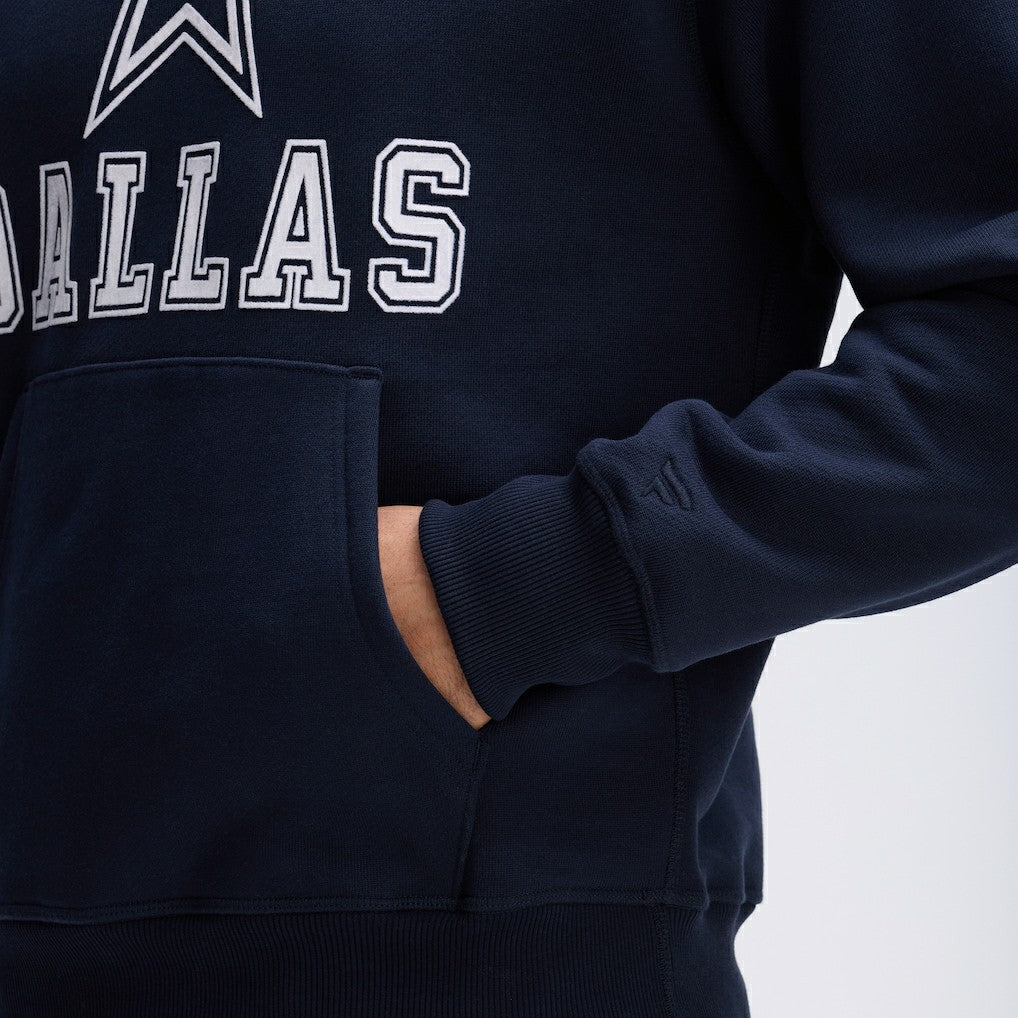 Dallas Cowboys IconicFleece Flocked Hoodie Navy