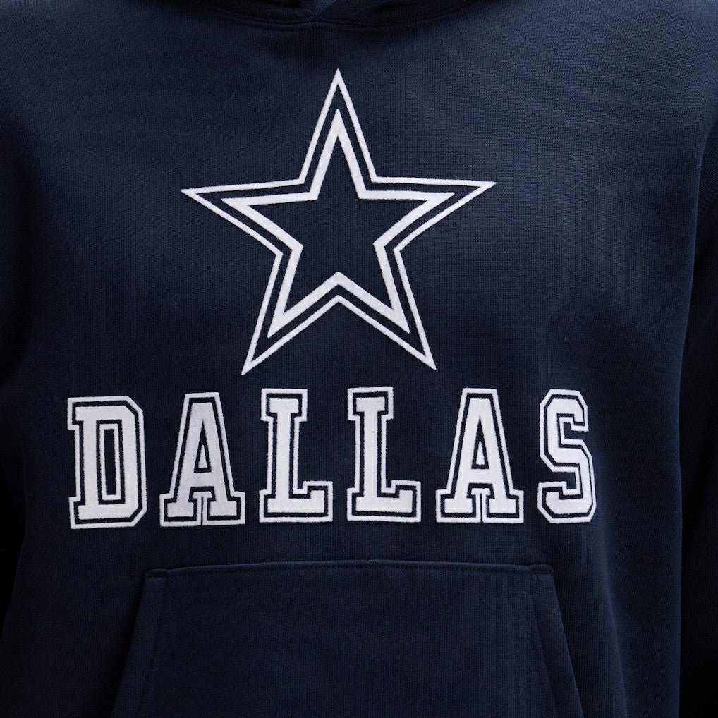 Dallas Cowboys IconicFleece Flocked Hoodie Navy