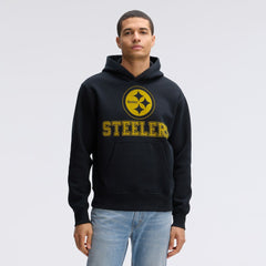 Pittsburgh Steelers IconicFleece Flocked Hoodie Black