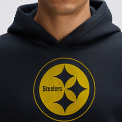 Pittsburgh Steelers IconicFleece Flocked Hoodie Black
