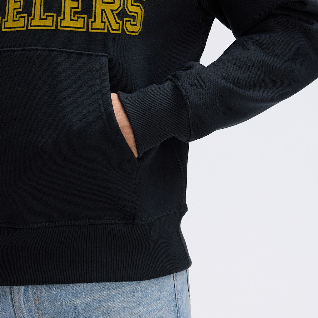 Pittsburgh Steelers IconicFleece Flocked Hoodie Black