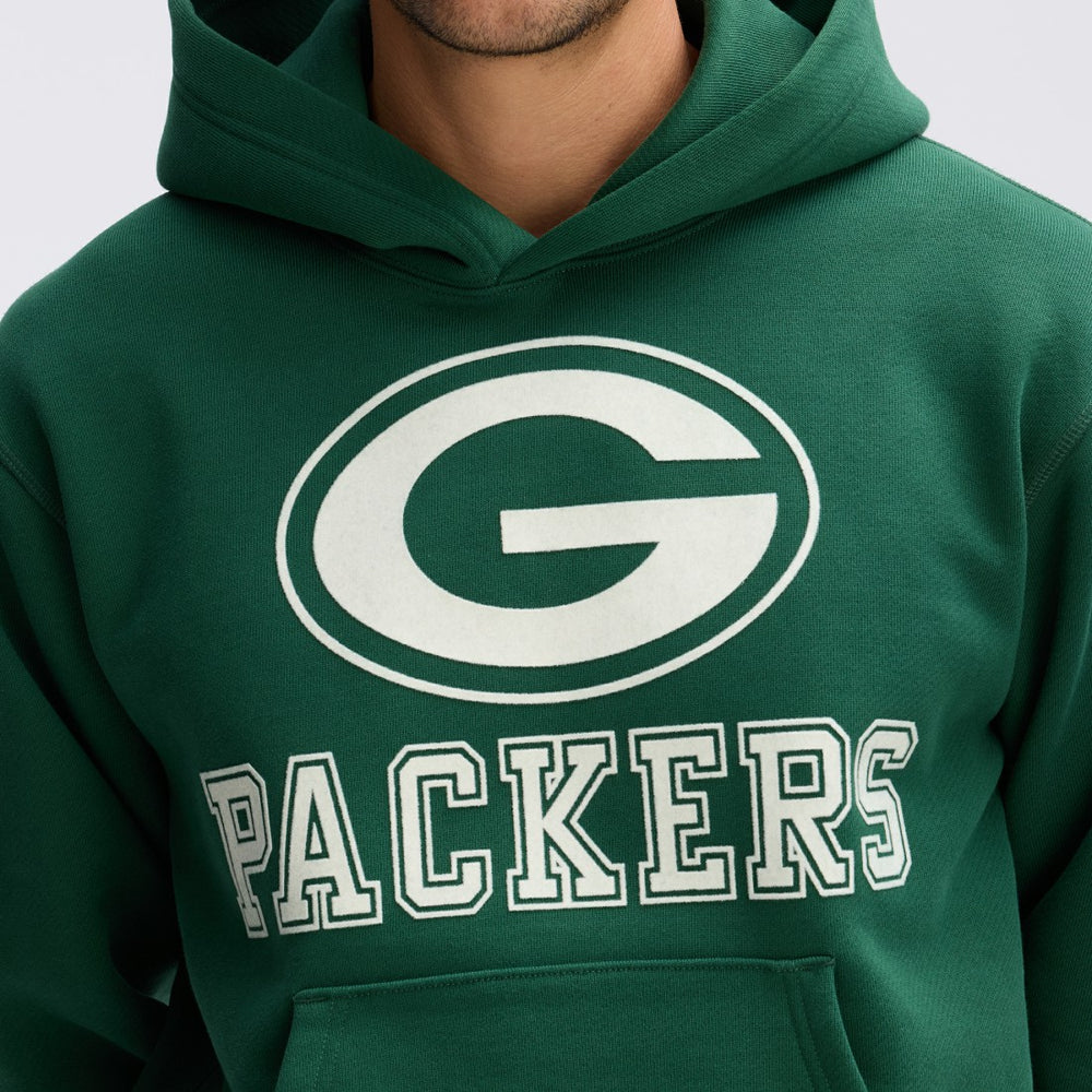 Green Bay Packers IconicFleece Flocked Hoodie Green