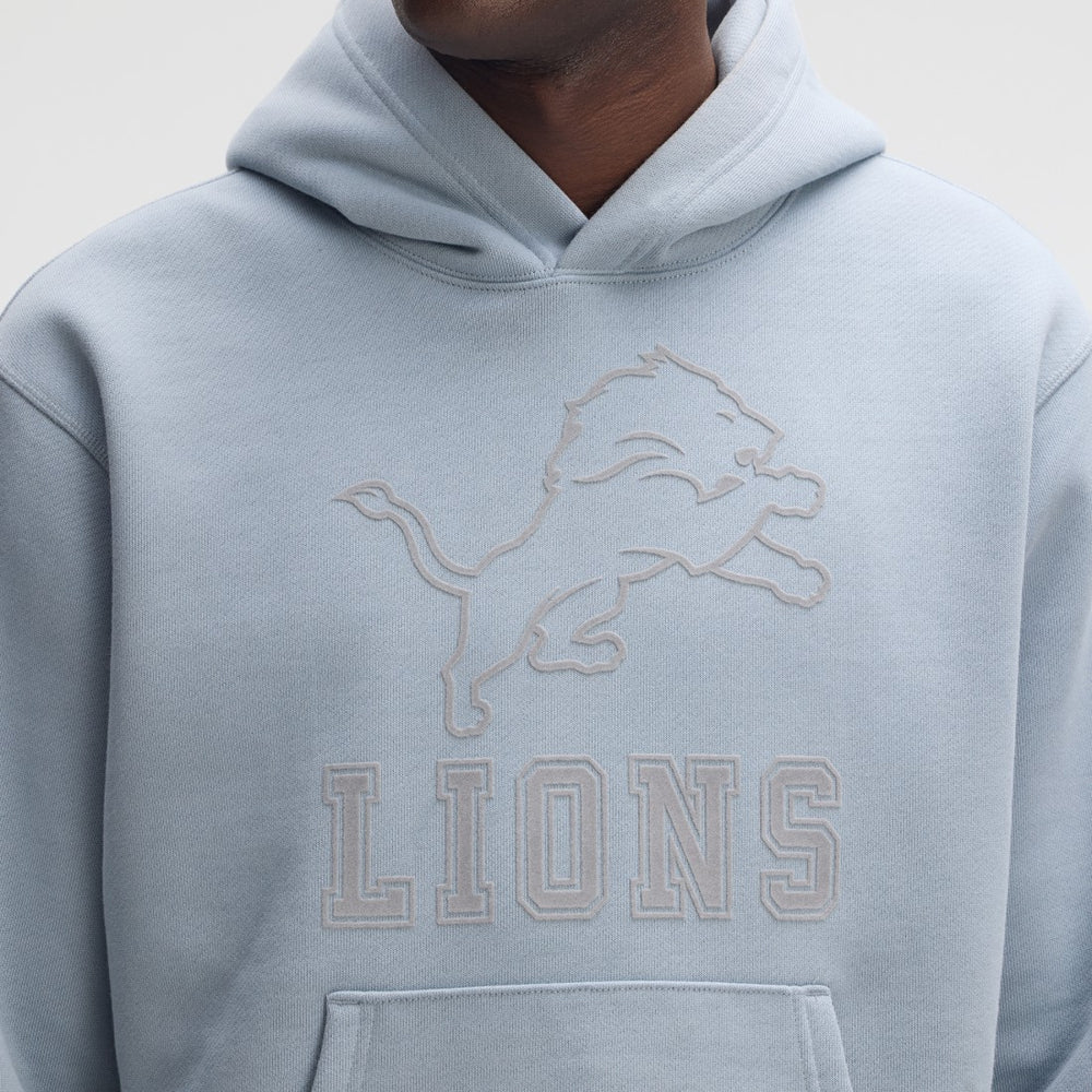 Detroit Lions IconicFleece Flocked Hoodie Light Blue