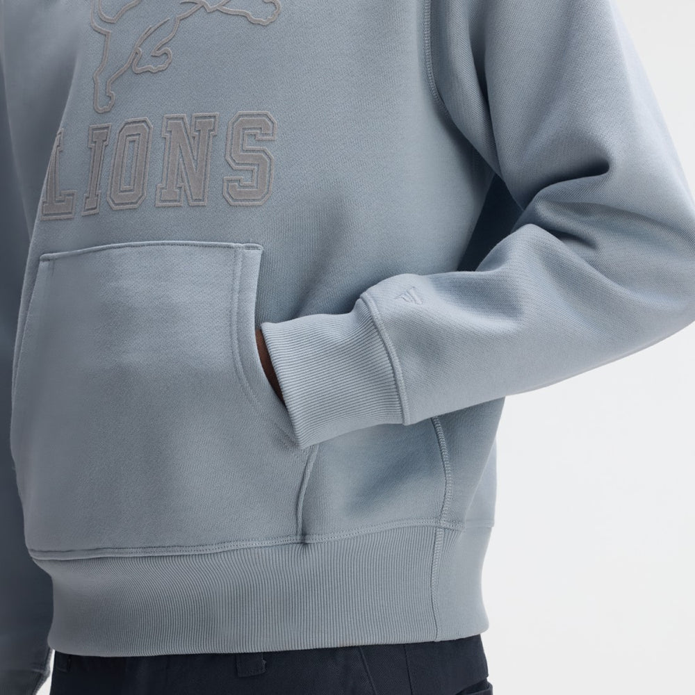 Detroit Lions IconicFleece Flocked Hoodie Light Blue