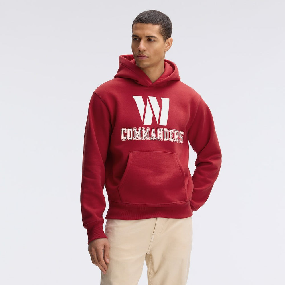 Washington Commanders IconicFleece Flocked Hoodie Burgundy