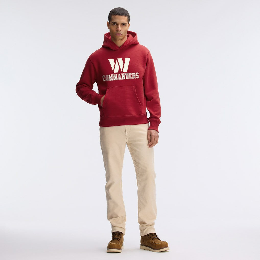Washington Commanders IconicFleece Flocked Hoodie Burgundy