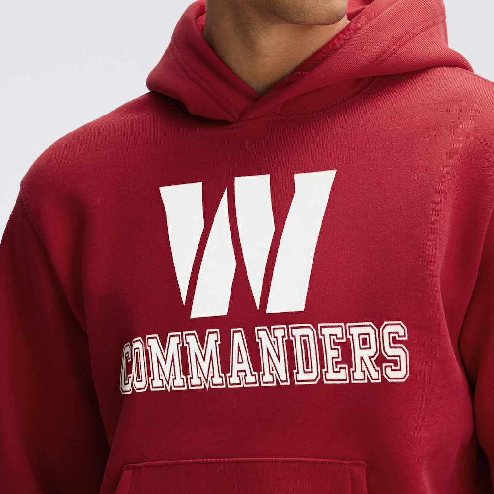 Washington Commanders IconicFleece Flocked Hoodie Burgundy