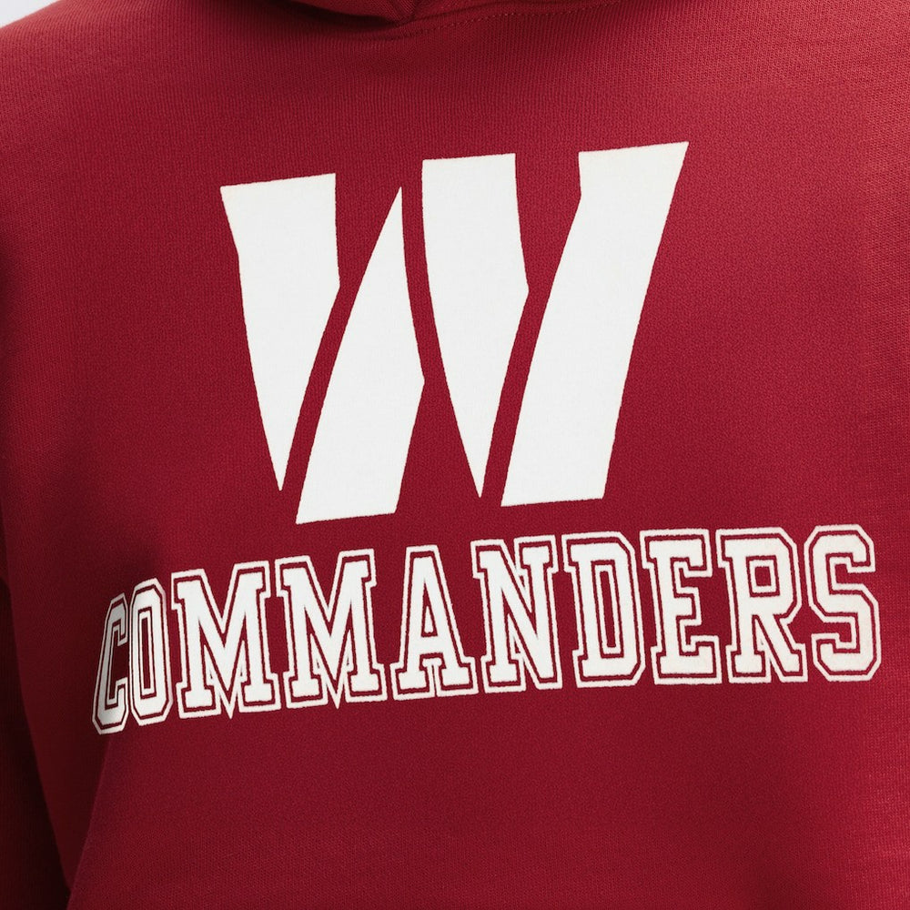 Washington Commanders IconicFleece Flocked Hoodie Burgundy