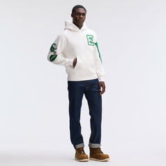 Philadelphia Eagles IconicFleece Letterman Hoodie Oatmeal