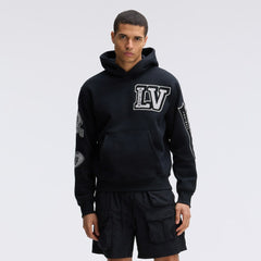 Las Vegas Raiders IconicFleece Letterman Hoodie Black