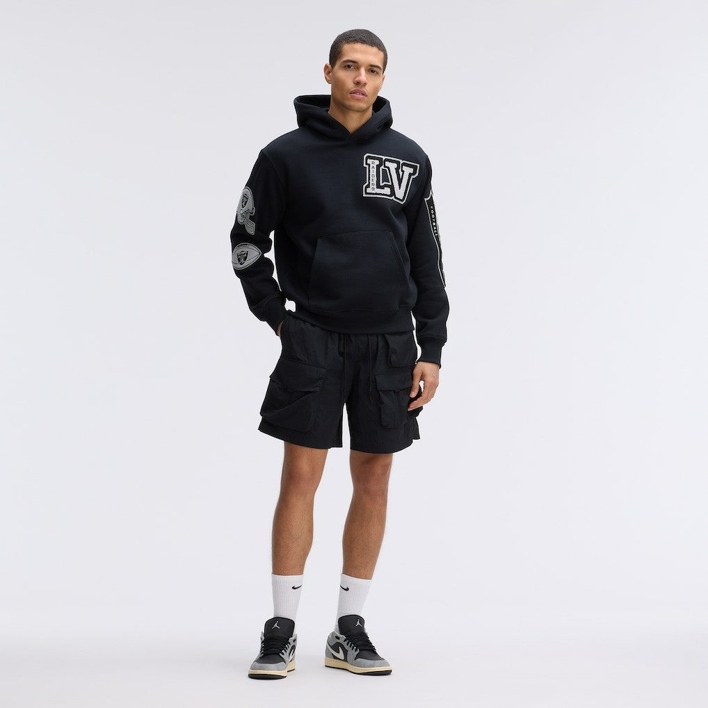 Las Vegas Raiders IconicFleece Letterman Hoodie Black