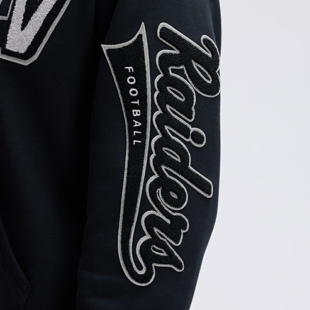 Las Vegas Raiders IconicFleece Letterman Hoodie Black