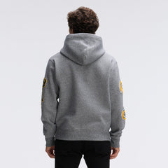 Green Bay Packers IconicFleece Letterman Hoodie Athletic Heather Gray