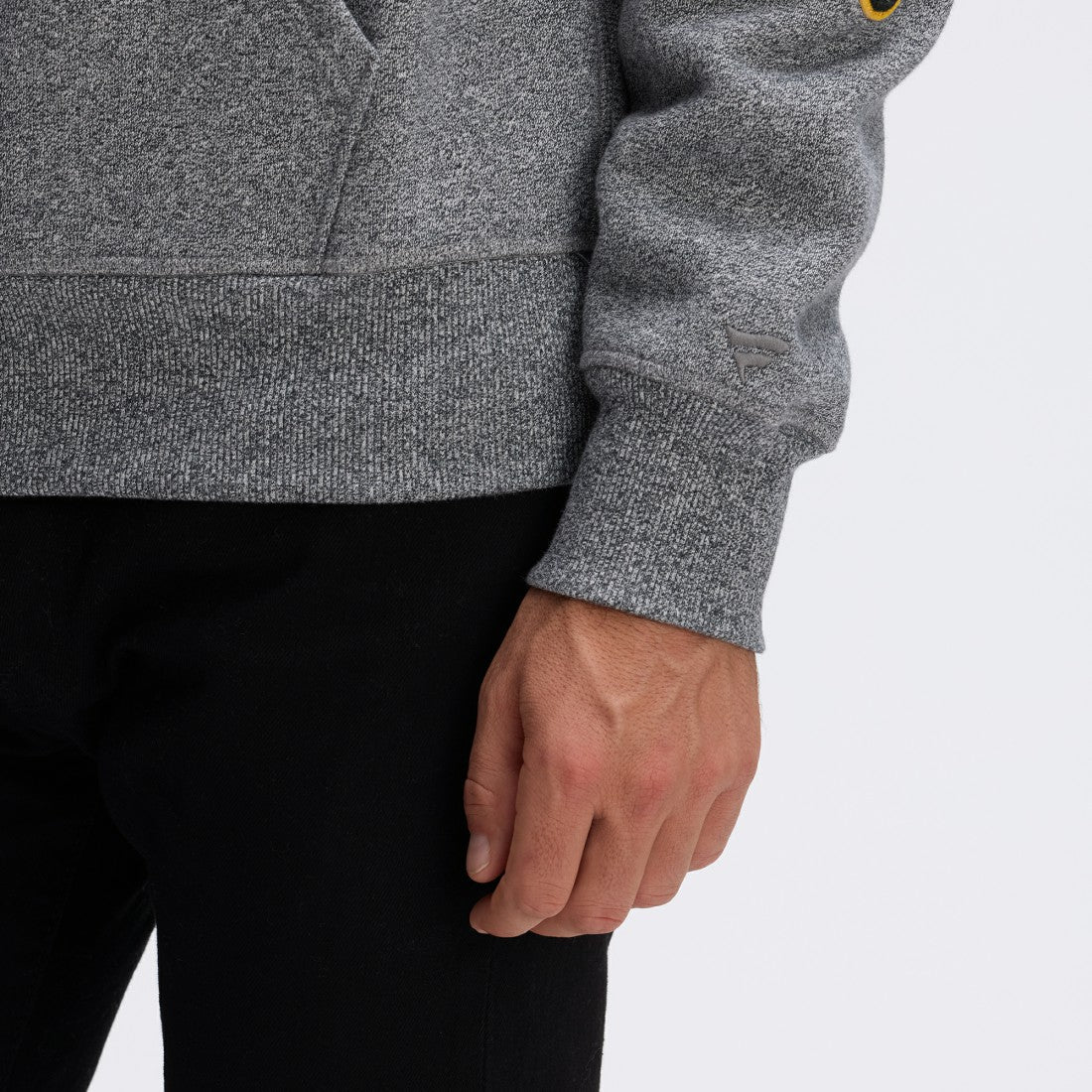 Green Bay Packers IconicFleece Letterman Hoodie Athletic Heather Gray