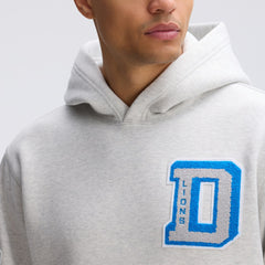 Detroit Lions IconicFleece Letterman Hoodie Heather Gray