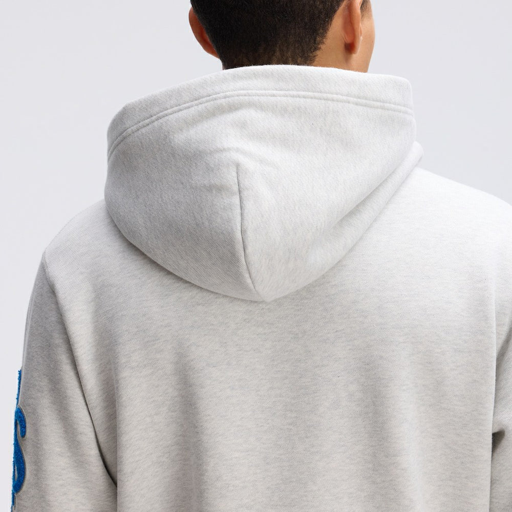 Detroit Lions IconicFleece Letterman Hoodie Heather Gray